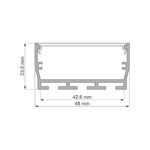 Profil architektoniczny JAPET XL, aluminium, klosz - obrazek 3