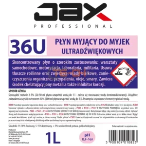 Jax36U do myjek ultradźwiękowych koncentrat 1l - obrazek 5