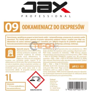JAX09 / JAX9 1L ODKAMIENIACZ DO EKSPRESÓW JAX PROFESSIONAL 09 - obrazek 4