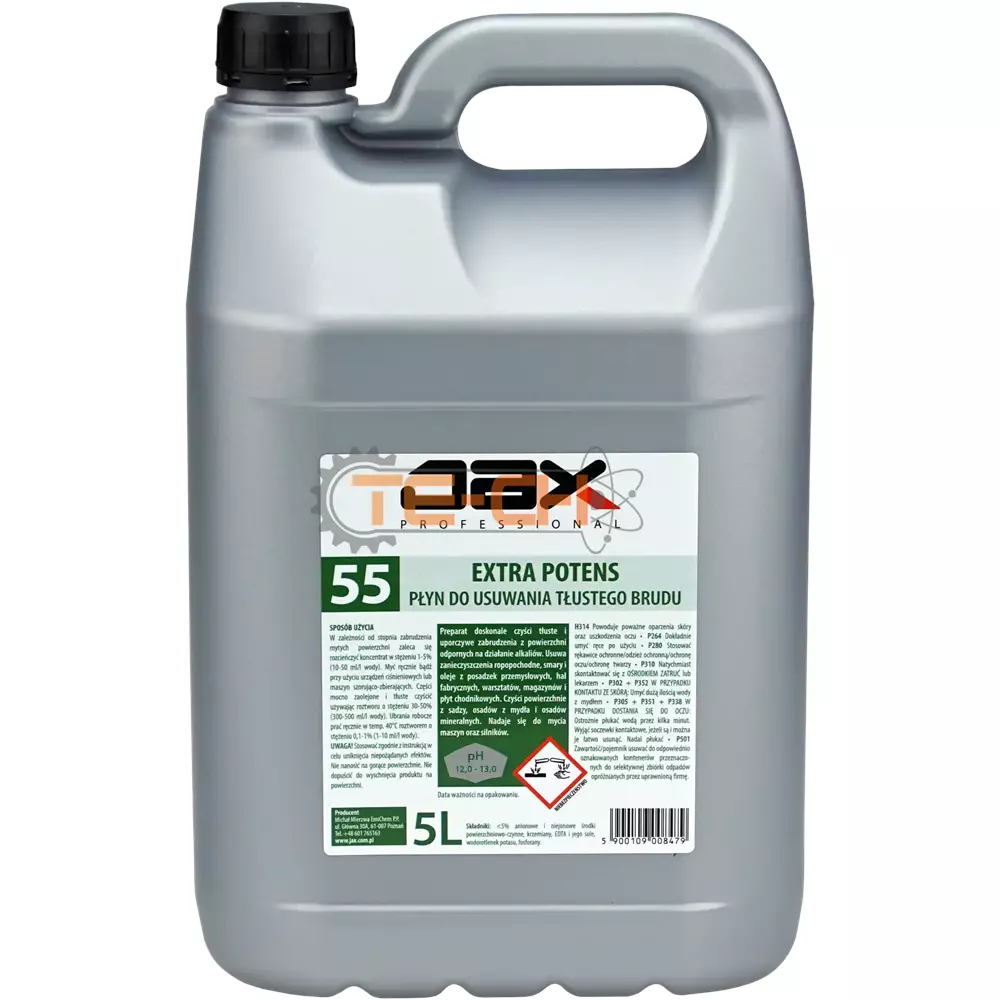 JAX55 5L x4 PREPARAT DO USUWANIA TŁUSTEGO BRUDU