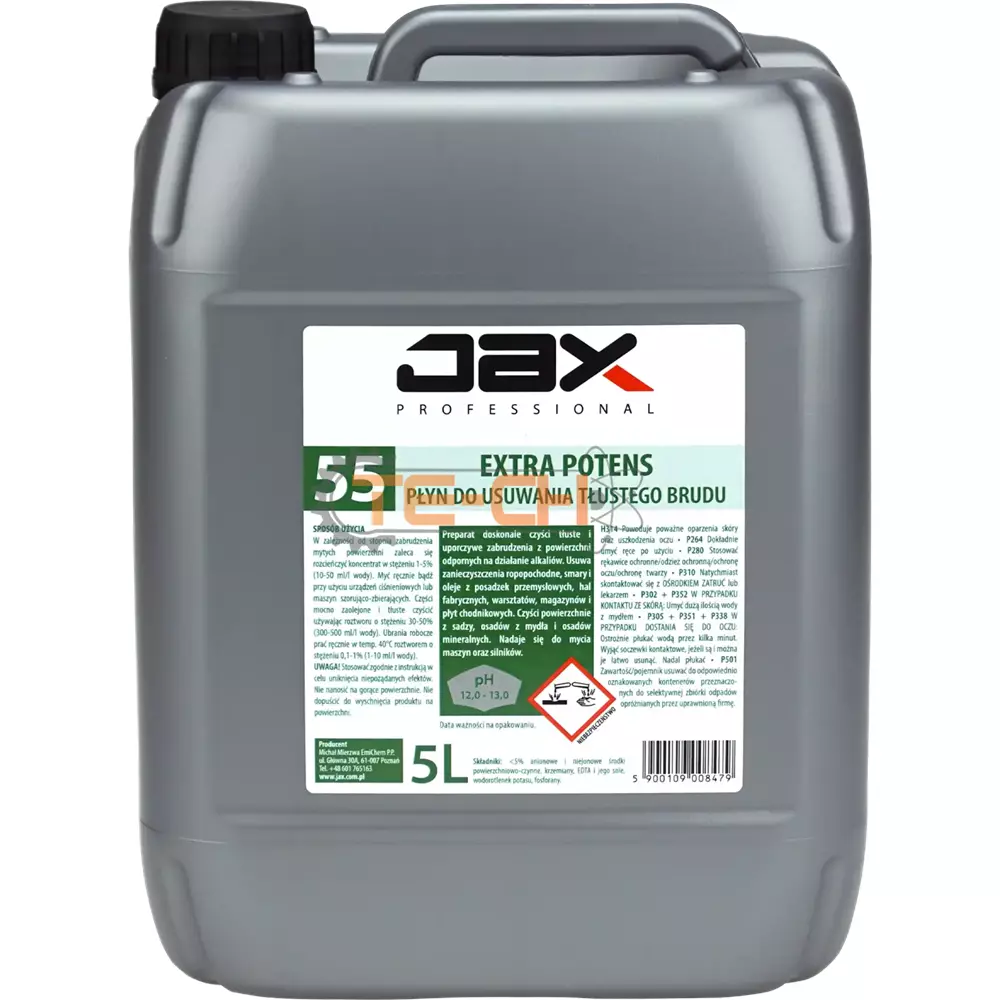 JAX55 5L x4 PREPARAT DO USUWANIA TŁUSTEGO BRUDU