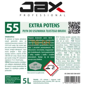 JAX55 5L x4 PREPARAT DO USUWANIA TŁUSTEGO BRUDU - obrazek 5