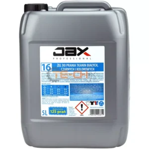 JAX16 5L x4 ENZYMATYCZNY ŻEL DO PRANIA TKANIN BIAŁYCH, CZARNYCH, KOLOROWYCH - obrazek 1