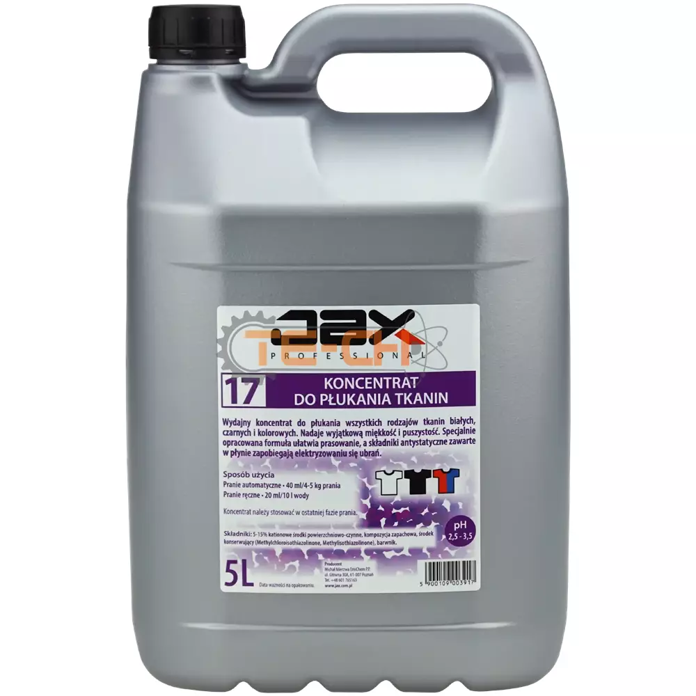 JAX17 5L x4 KONCENTRAT DO PŁUKANIA TKANIN