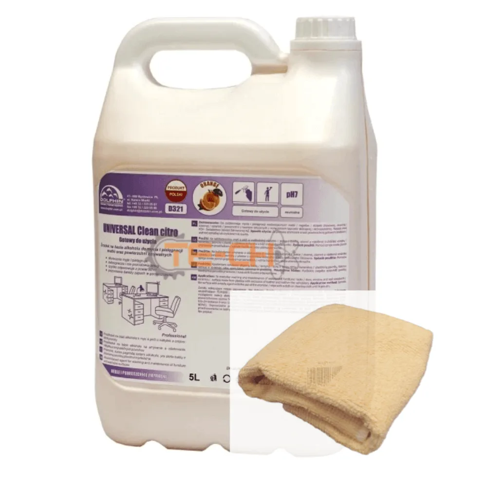 5L UNIVERSAL CLEAN CITRO CYTRUSOWY ŚRODEK DO MYCIA + mikrofaza