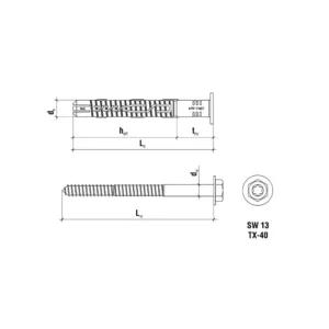 KPR-FAST-12180K 100szt 12x180 kołek rozporowy ramowy łeb kluczyk podkładka torx KLIMAS - obrazek 5