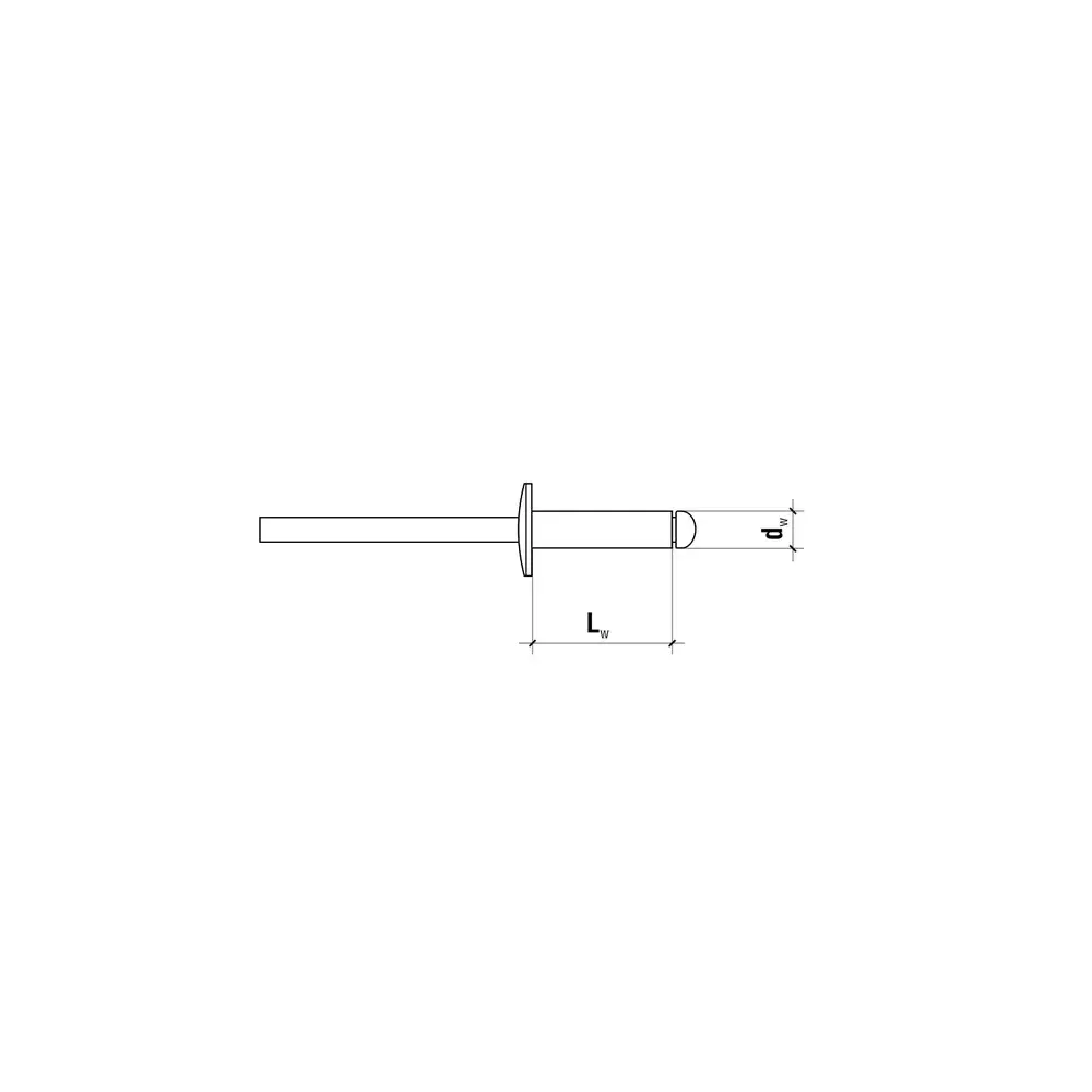 NAS-40010 4,0X10 1kg nity zrywalne stalowo-aluminiowe (pakowane po 5 kg)