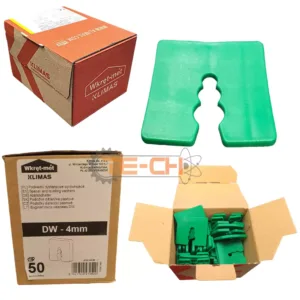DW-04 50szt Podkładki dystansowe 50x50 zielone 4mm - obrazek 1