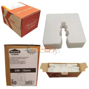 DW-15 50szt Podkładki dystansowe 50x50 białe 15mm - obrazek 1
