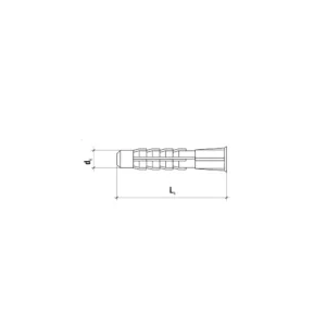 KPW-06050 100szt 6x50 koszulki kołka uniwersalnego (pakowane po 500szt) - obrazek 2