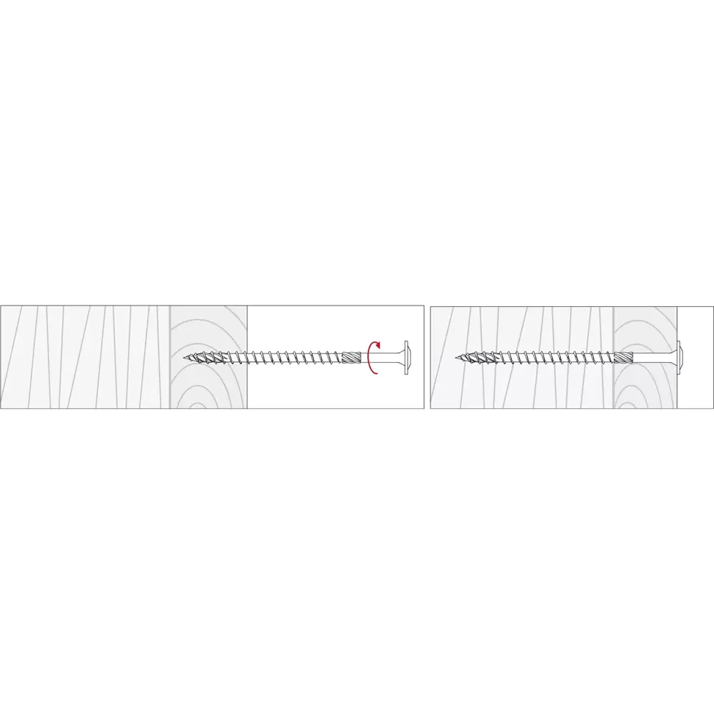 Wkręt ciesielski do drewna 10x280 łeb talerzowy TORX WKCP-10280 1szt