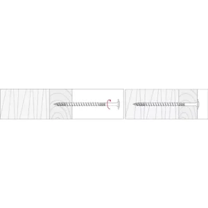 Wkręt ciesielski do drewna 10x240 łeb talerzowy TORX WKCP-10240 1szt - obrazek 7