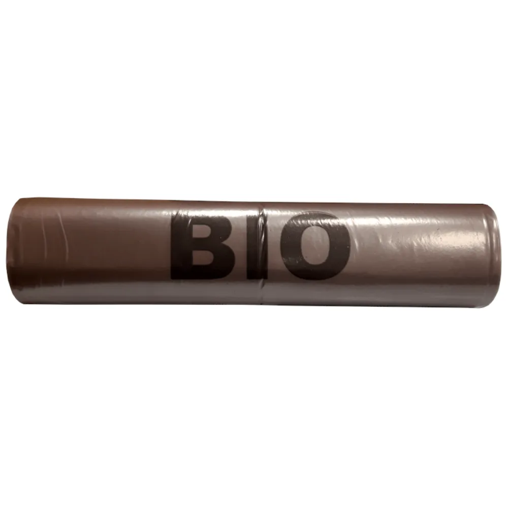 WORKI NA ŚMIECI BRĄZOWY BIO segregacja 120l 25szt