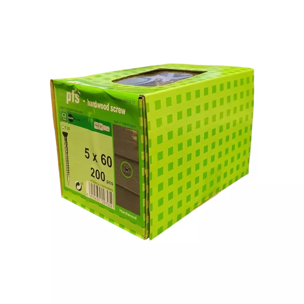 Wkręt elewacyjny z czarnym łbem 200 szt 4x50 tarasowo-elewacyjny + bit