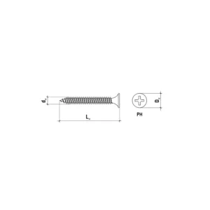 Wkręt do płyt GK do metalu 3,5x25 1kg KGM-35025 - obrazek 8
