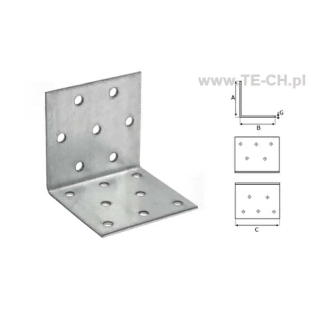 Kątownik montażowy KP17 100x200x100x2mm
