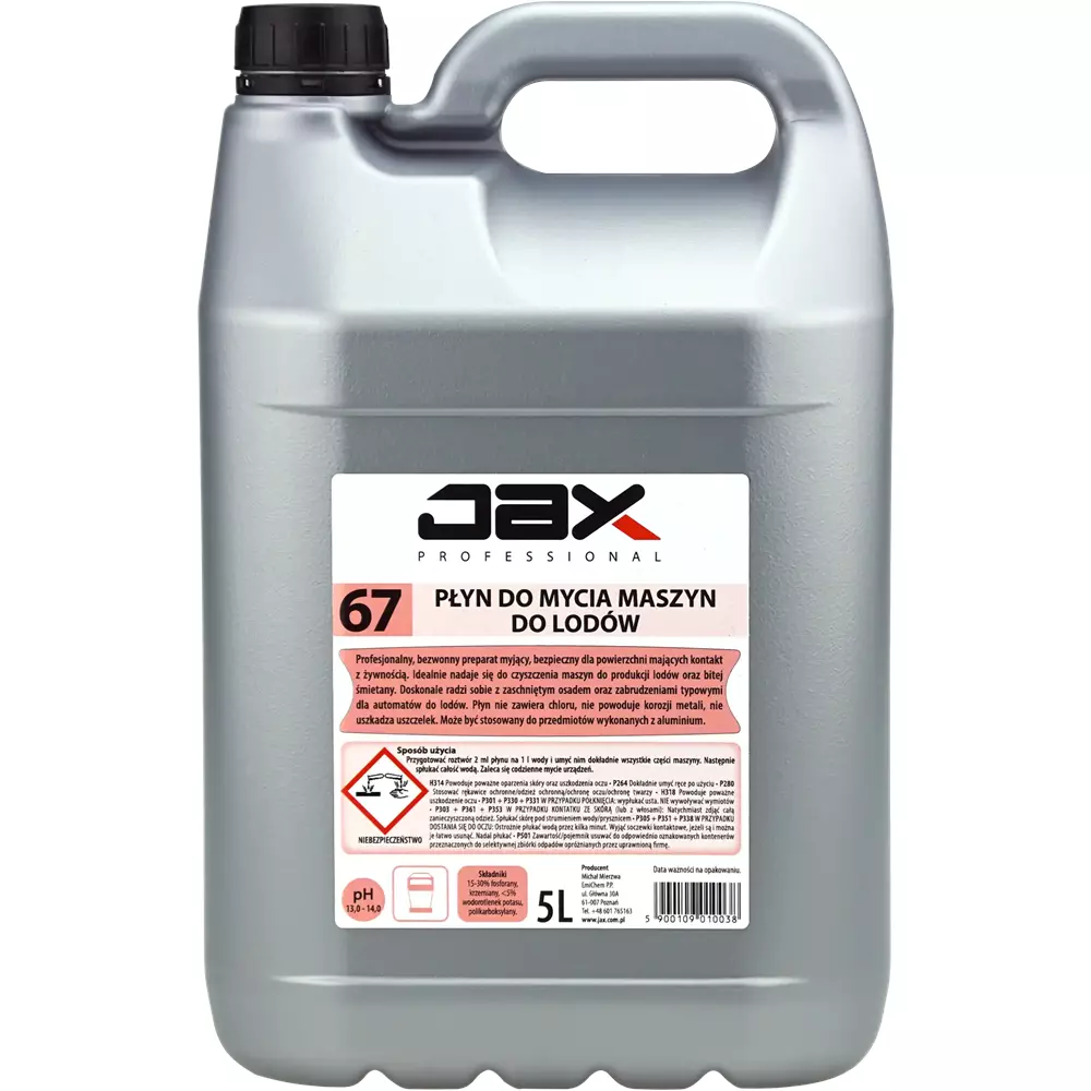 Płyn do mycia maszyn do lodów JAX67 5l x4