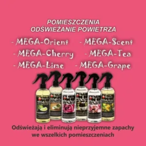 Skoncentrowany odświeżacz powietrza na bazie olejków eterycznych MEGA - GRAPE 400ml - obrazek 2