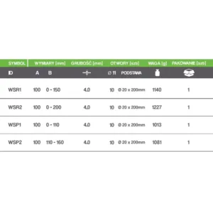 Wspornik słupka regulowany 100x0-200x4,0 TZWSR2 - obrazek 3