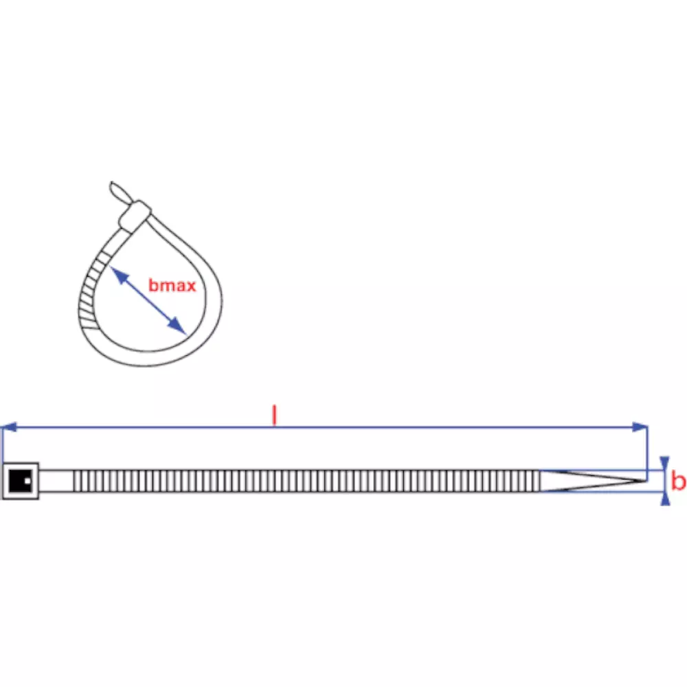 100 szt 3,6x140 Opaski kablowe - białe SMCTIEN00036140W5