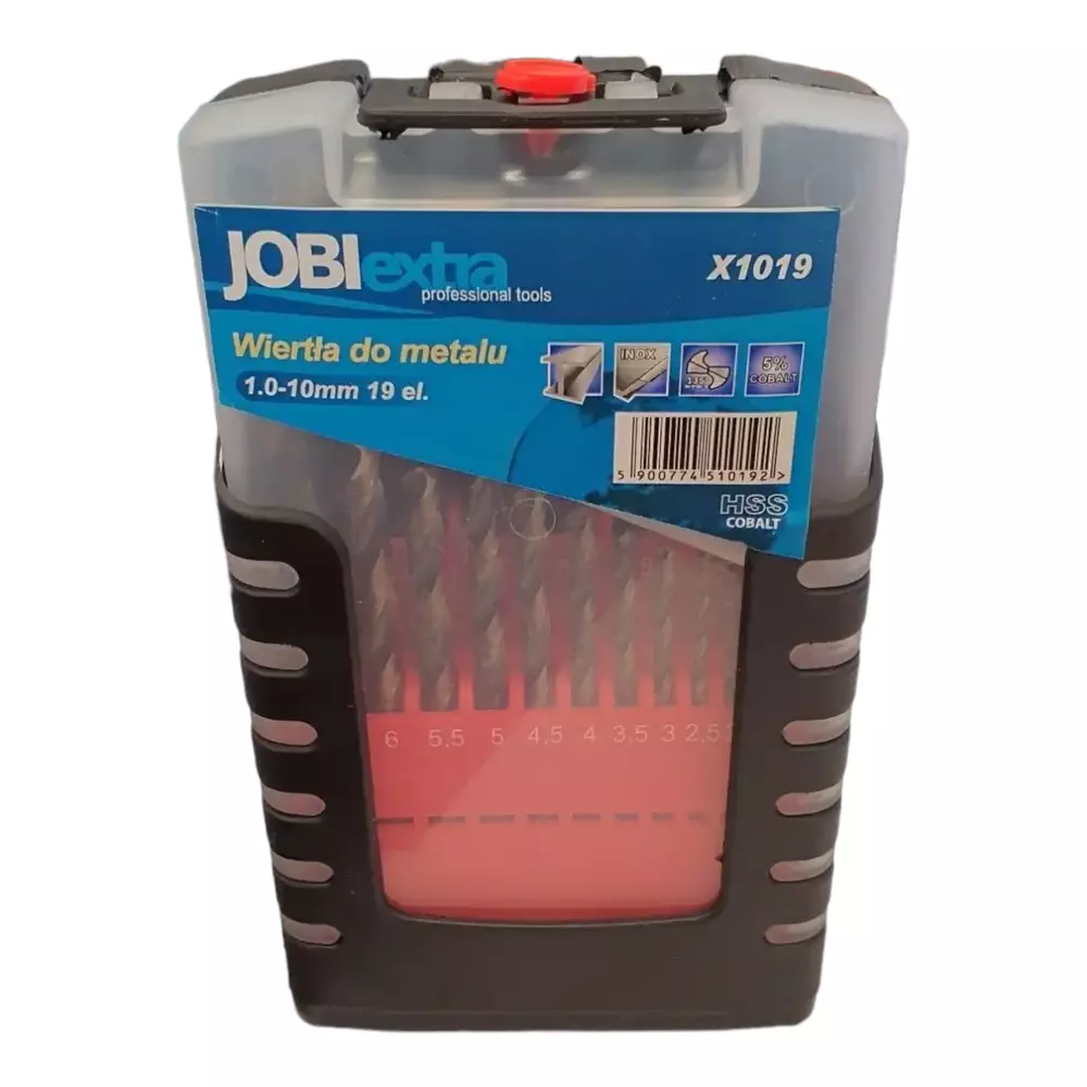 ZESTAW WIEREŁ KOBALT 5% DO METALU JOBIEXTRA 1-10 MM 19 ELEMENTÓW X1019