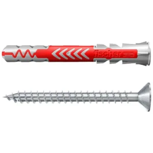 50x kołek FISHER DUOPOWER 6X50 S mocowanie uniwersalne z wkrętem (wersja długa) 538245 - obrazek 1