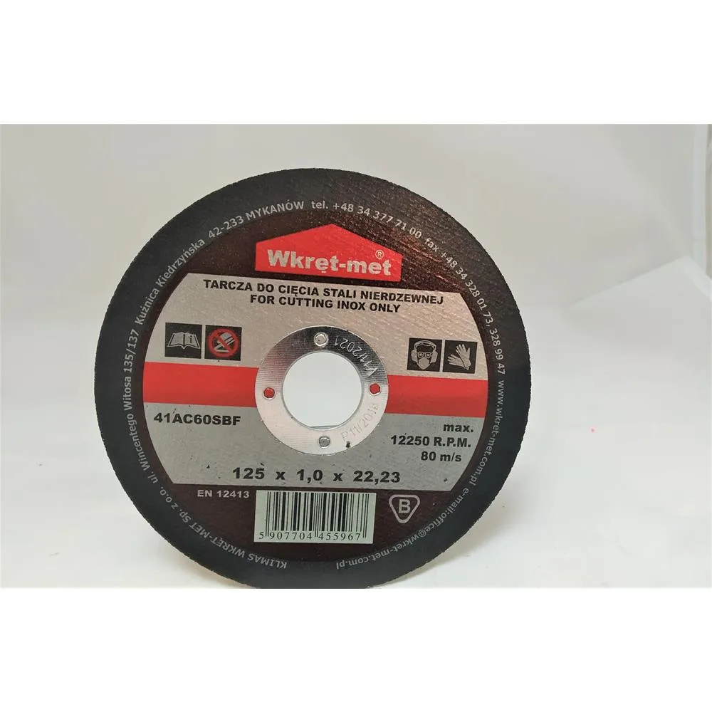 Tarcza TCSI stal nierdzewna125x1mm 10szt KLIMAS
