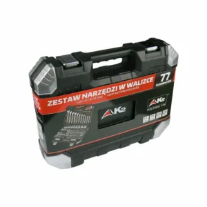 Zestaw narzędzi w walizce – 77 elementów klucze nasadki bity - obrazek 2