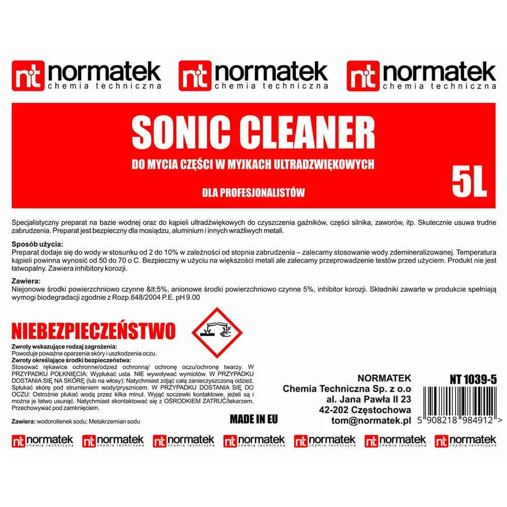 SONIC CLEANER płyn do myjek ultradżwiękowych