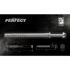 Kołki rozporowe z wkrętem TORX kluczyk 8x100 STALCO 50szt TXK - obrazek 2