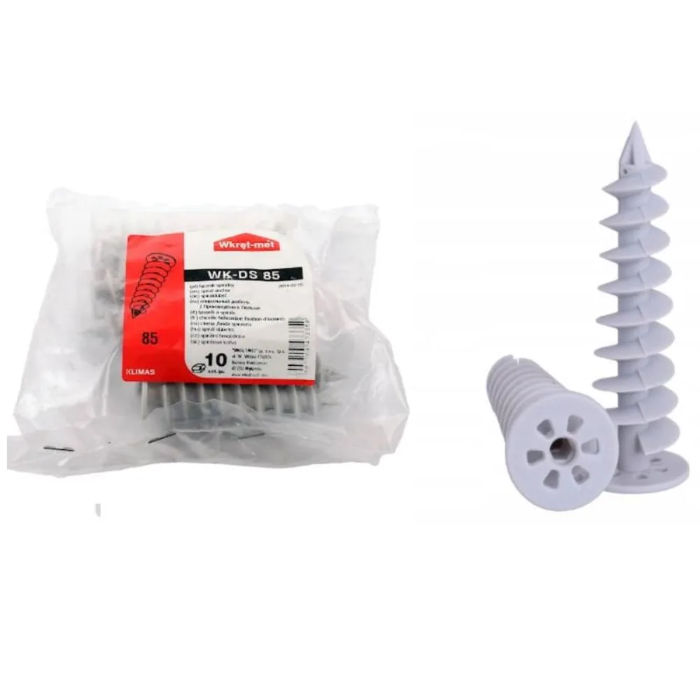 Łącznik wkręt spiralny WK-DS050 / WKDS kotwa do styropianu 50mm paczka 10szt