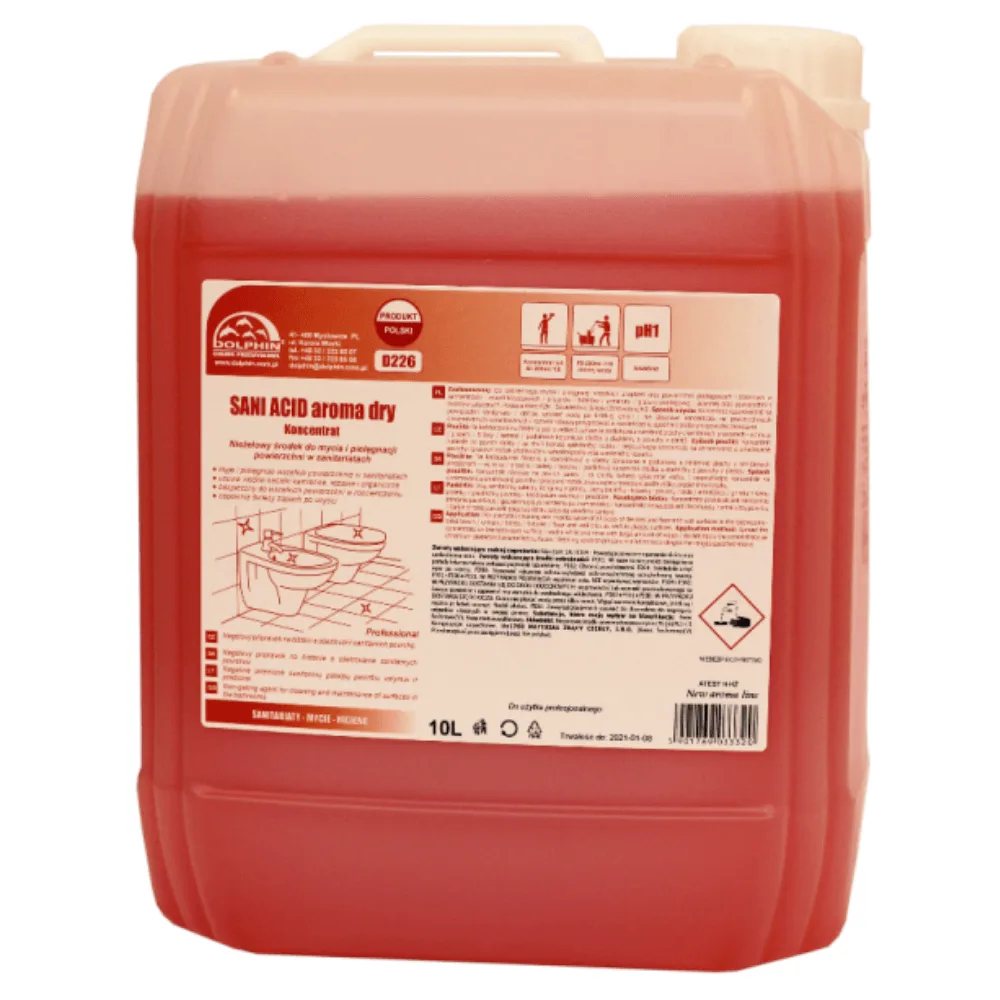 Uniwersalny preparat do czyszczenie łazienek toalet sanitariatów SANI ACID AROMA DRY 5L kanister
