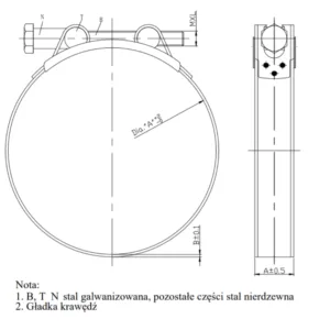 OBEJMA OPASKA ZACISKOWA GBS 104-112 W2 - obrazek 2