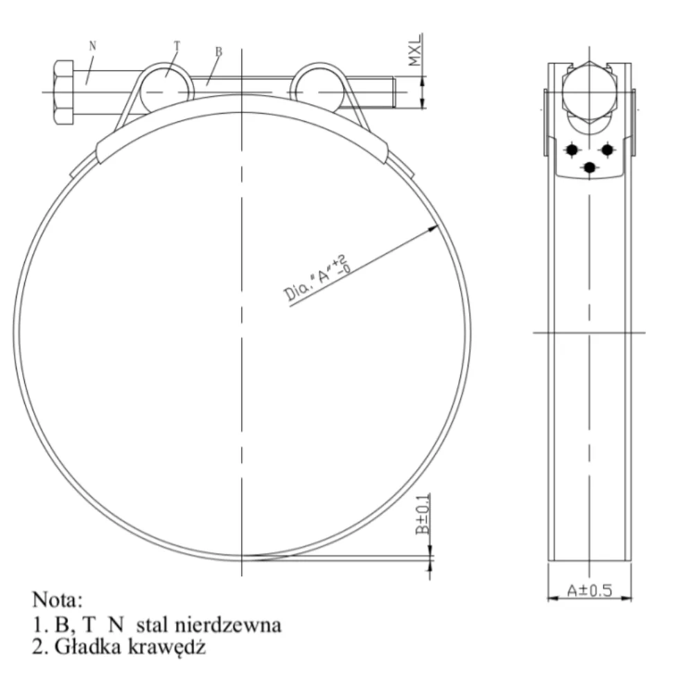 OBEJMA OPASKA ZACISKOWA GBS 26-28/18 W4
