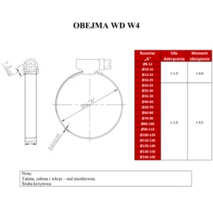 OBEJMA ŚLIMAKOWA OPASKA WD 10-16/9 W4 - obrazek 2