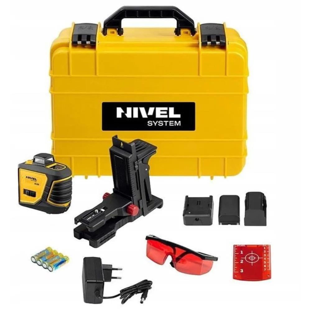 Niwelator laser krzyżowy czerwony NIVEL CL2D