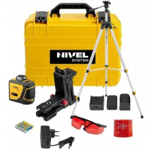 Niwelator laser krzyżowy czerwony NIVEL CL2D zestaw ze statywem SJJ-M1 EX - obrazek 1