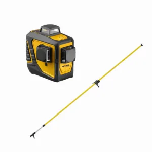 Niwelator laser krzyżowy czerwony NIVEL CL3D 3 płaszczyzny plus tyczka rozporowa - obrazek 1