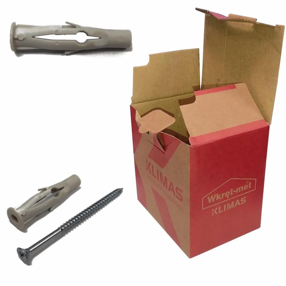 Kołki rozporowe uniwersalne z wkrętem 6x45mm RU-06045 100szt