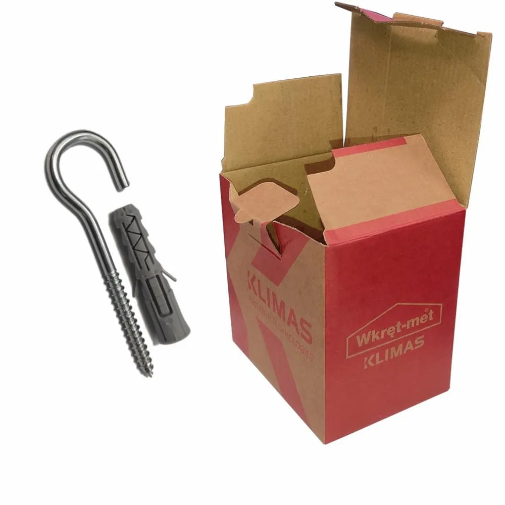 Kołki do podłoży pełnych 6x30mm z hakiem półpełnym WX-06 100szt
